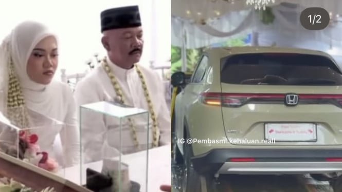 ¡Viral! Un hombre de 61 años de Jepara se casó con una joven de 19 años con una generosa dote.