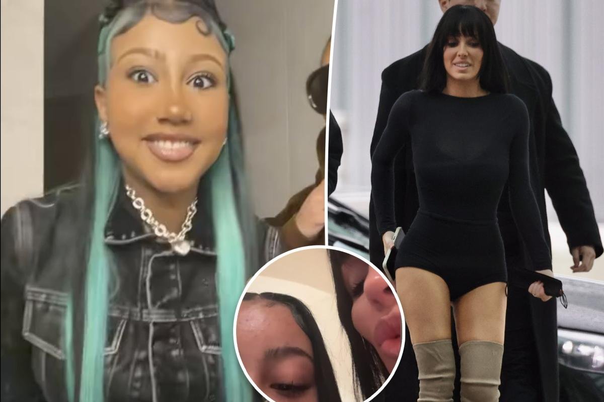 La hija de Kim Kardashian, North West, comparte una rara selfie navideña con su madrastra Bianca Sensori