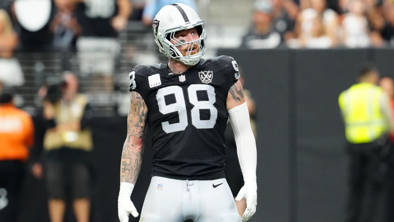DE Maxx sentó a Crosby para el juego de los Raiders contra los Giants, dicen las fuentes