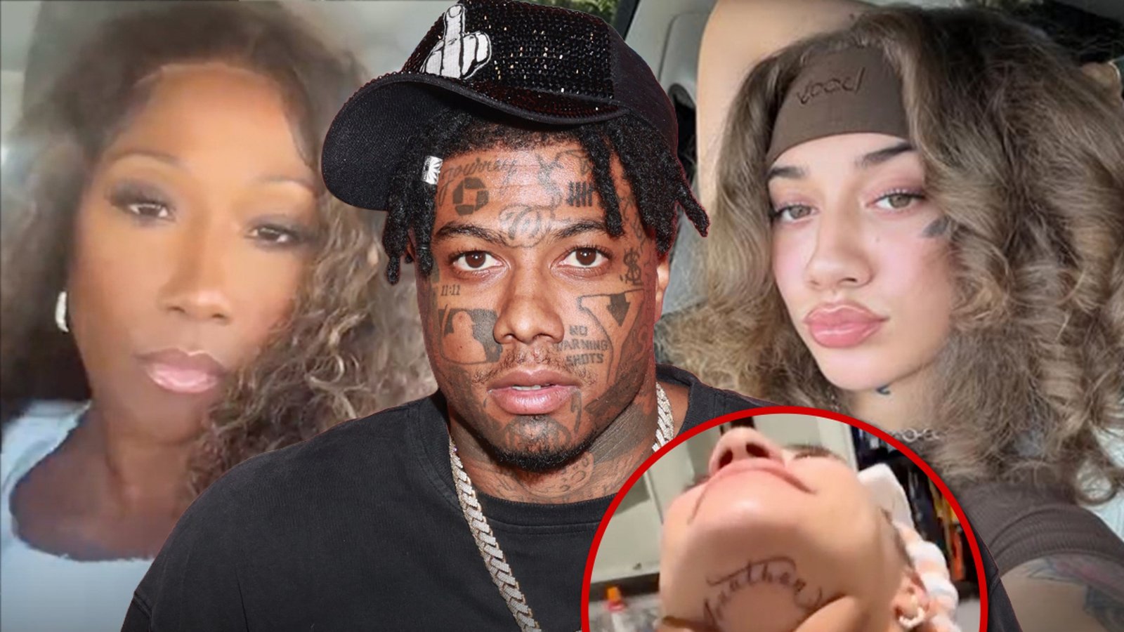 La madre de Blueface le hace una broma a su nueva novia por escribir mal su nombre en un tatuaje