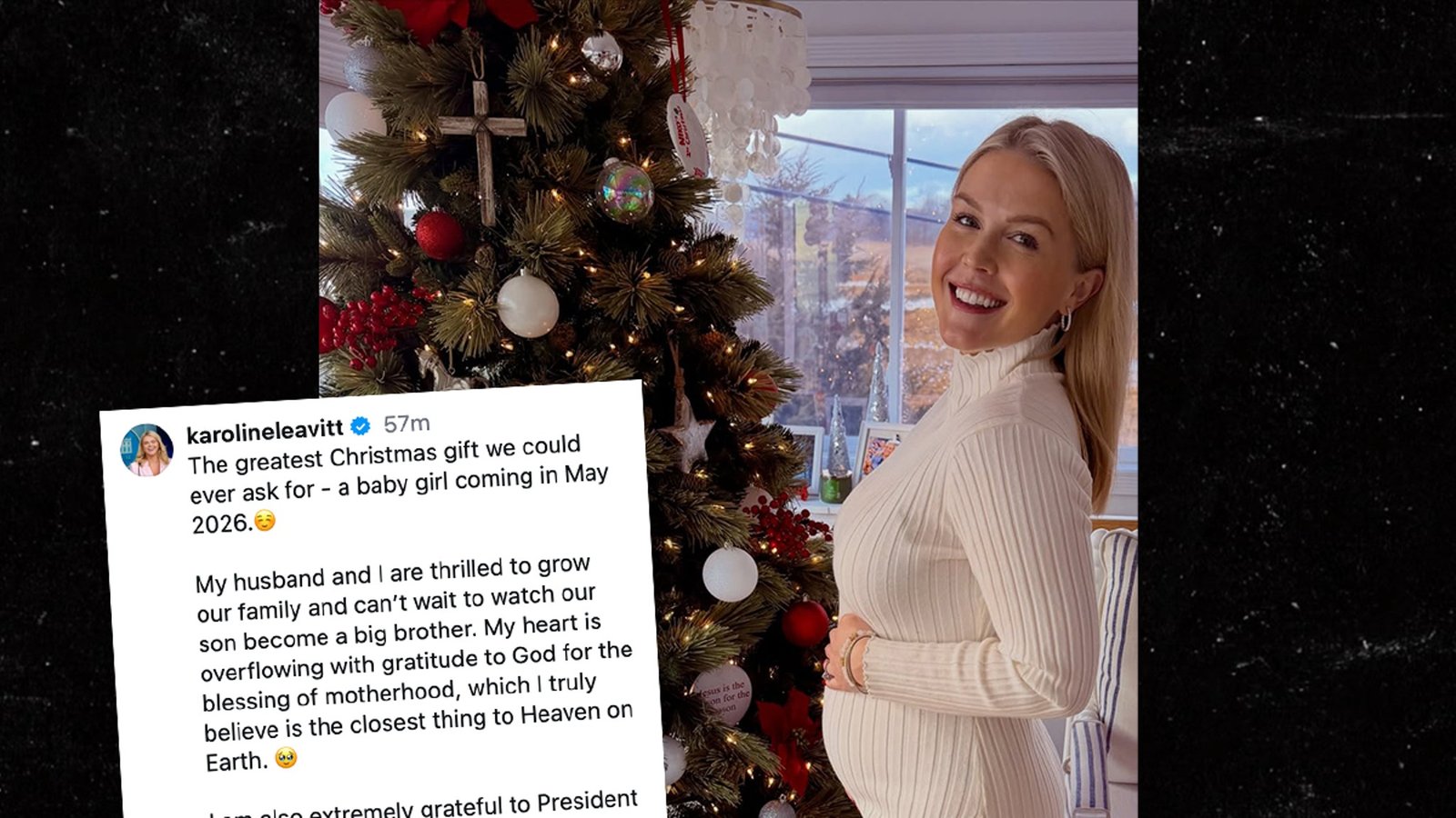 La secretaria de prensa de la Casa Blanca, Carolyn Leavitt, está embarazada de su segundo hijo.