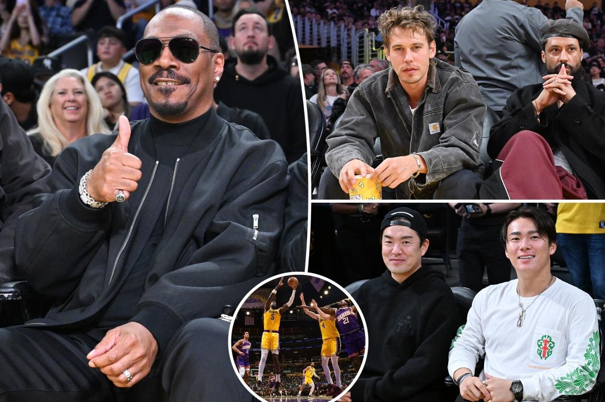 Eddie Murphy, Austin Butler y las celebridades acuden en masa para ver a los Lakers
