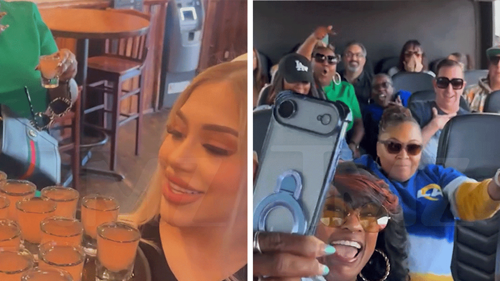 El autobús de brunch de TMZ lleva a los pasajeros a un espectáculo drag con temática de Taylor Swift