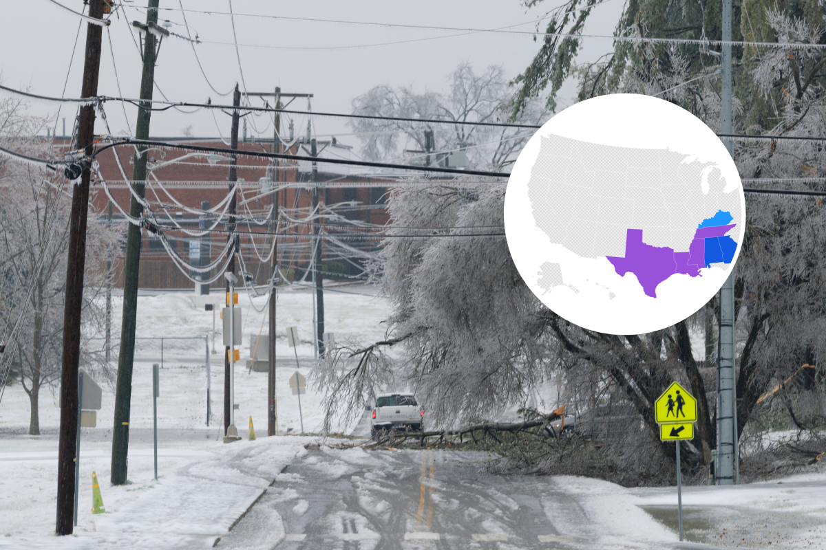 El mapa muestra más de 800.000 sin electricidad en siete estados