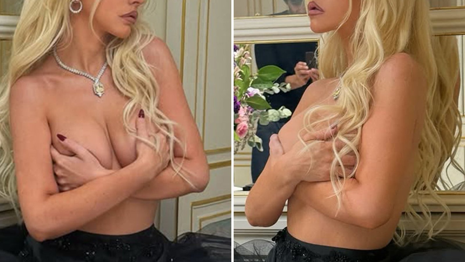 Rubia en topless: ¡imagínate a la sexy cantante en esta foto NSFW!