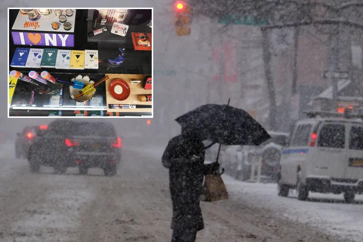 Los fumetas acuden en masa a las tiendas de marihuana antes de una tormenta de nieve