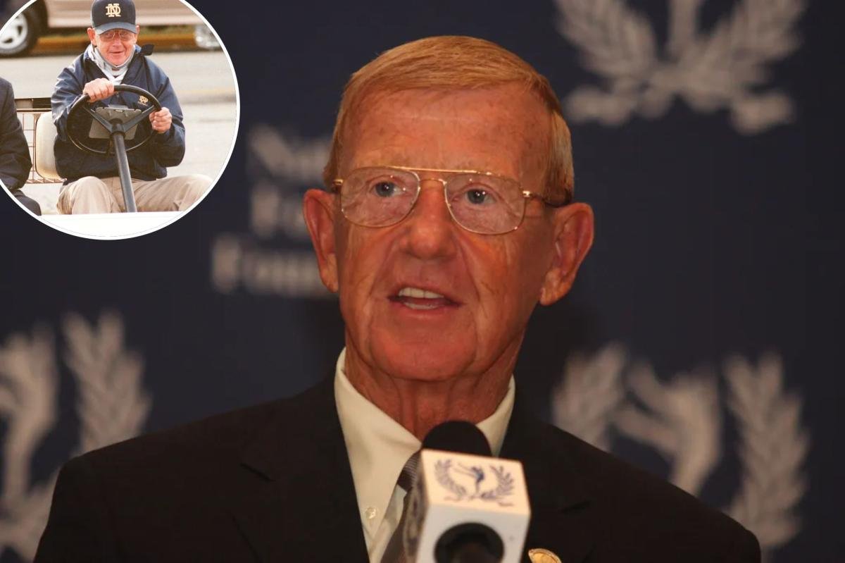 La leyenda del entrenador de Notre Dame, Lou Holtz, ingresa en cuidados paliativos a los 89 años