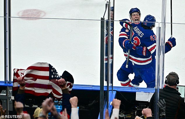 El gol de Quinn Hughes en tiempo extra sorprende a Suecia y empuja al equipo de EE. UU. a las semifinales de hockey olímpico cuando comienza la visita de Trump
