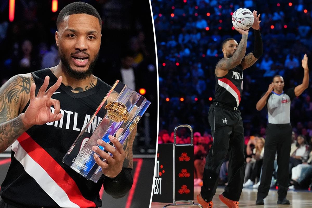 Damian Lillard gana el concurso de triples del All-Star de la NBA