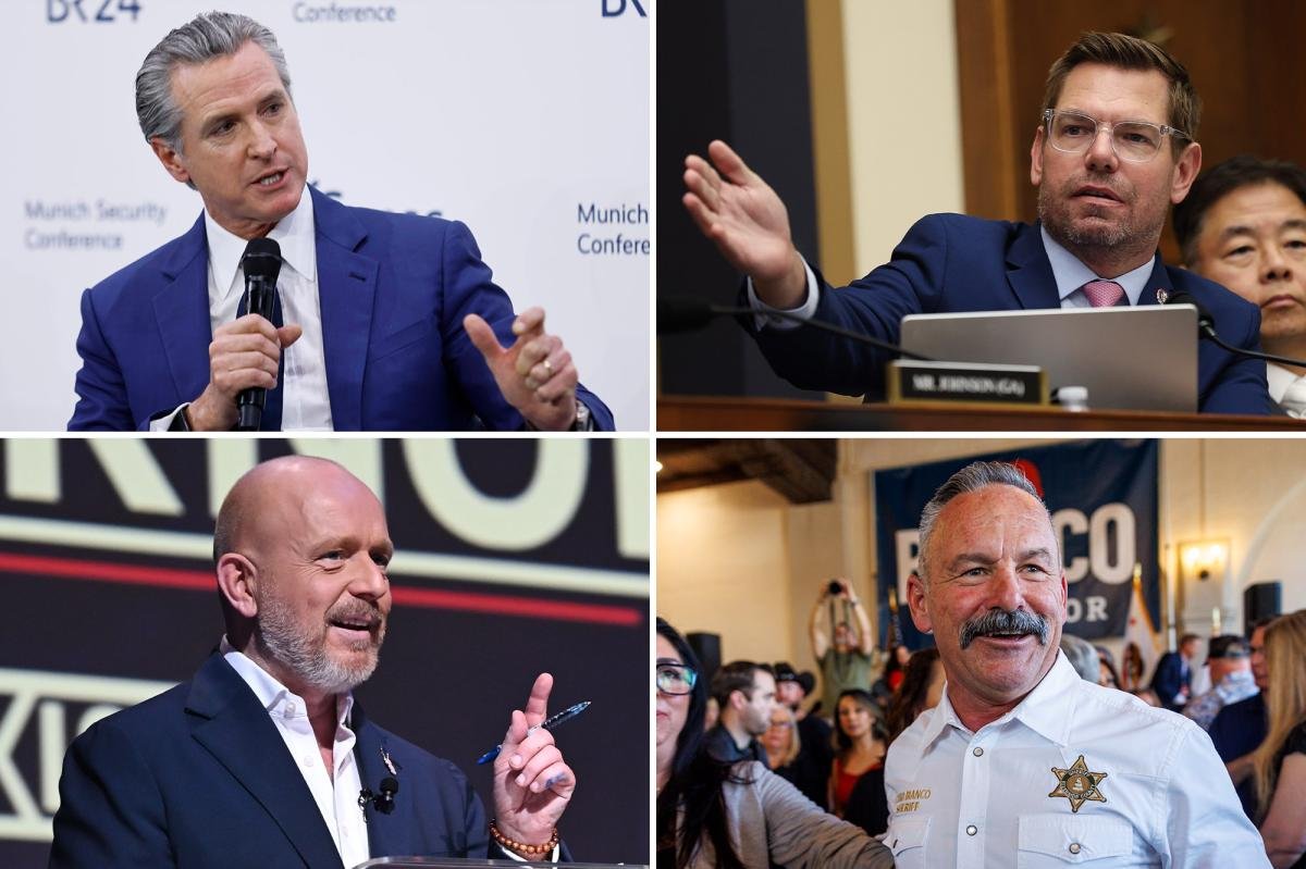 Steve Hilton reacciona cuando las encuestas lo muestran adelante en la carrera por gobernador de California