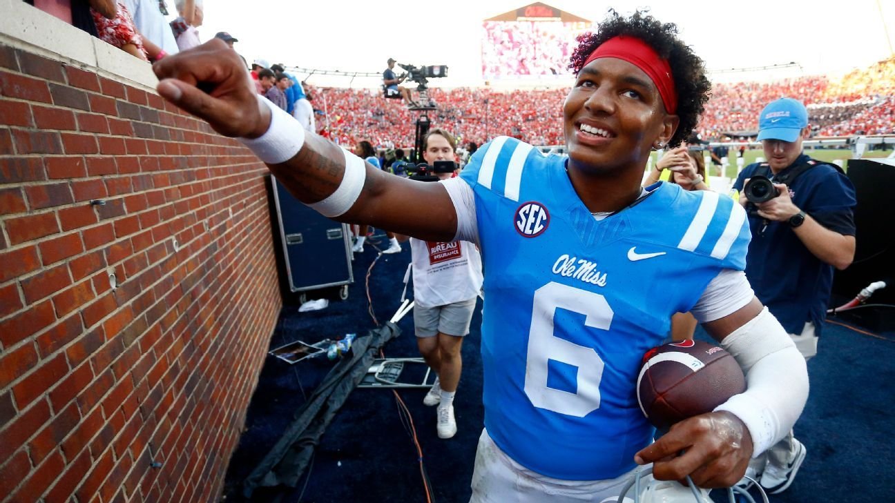 Ole Miss QB Trinidad Chambliss recibe orden judicial por parte del juez