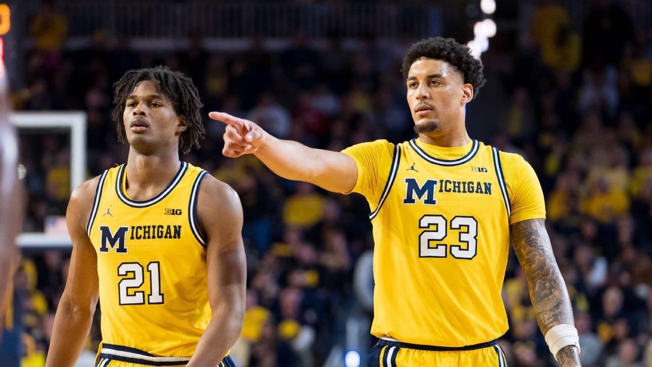 Michigan, Duke y Arizona encabezan la vista previa de clasificación del cuadro inicial de la NCAA