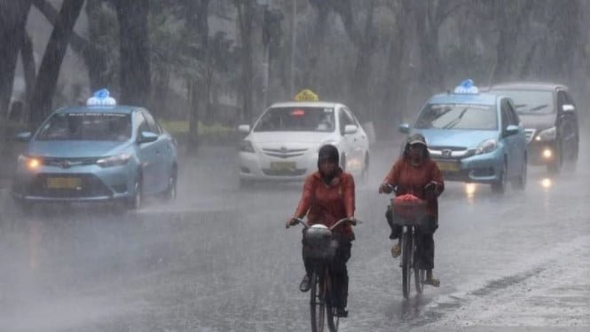 Se esperan fuertes lluvias hoy en algunas partes de Indonesia.