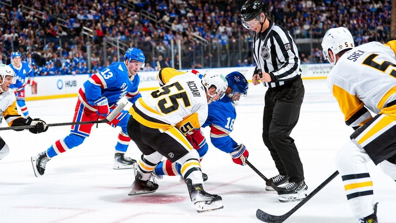 Vista previa, estadísticas clave para Penguins-Rangers, Bruins-Flyers