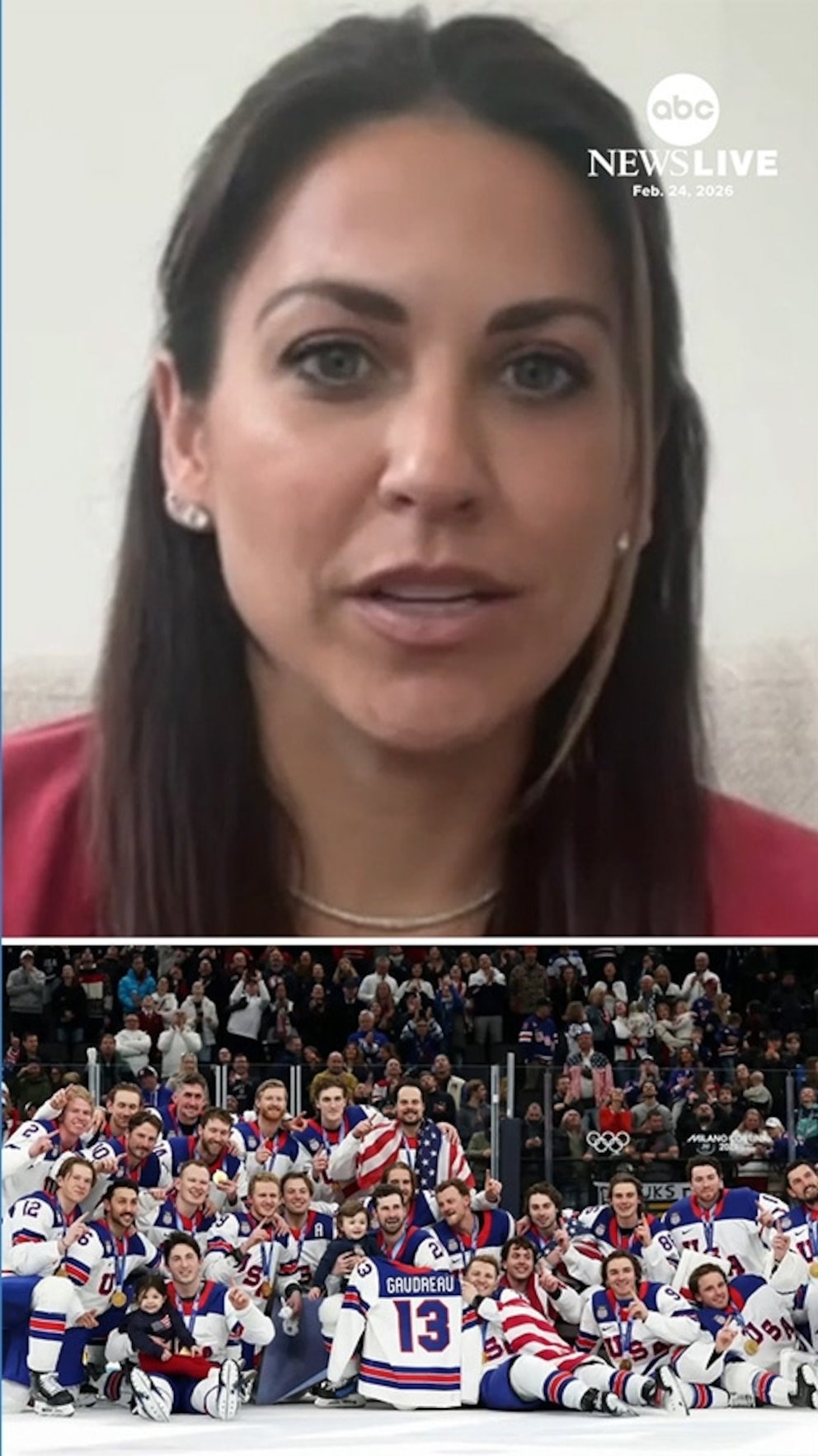 El vídeo es un emotivo homenaje a la viuda del equipo de EE. UU. de la estrella del hockey Johnny Gaudreau.