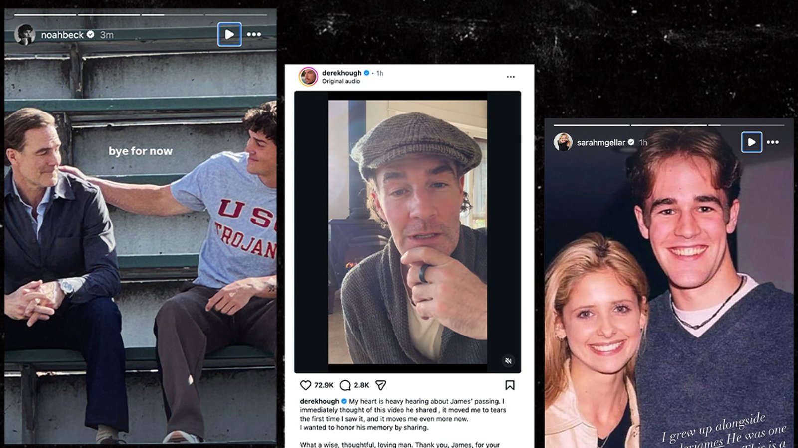 Los devastados amigos famosos de James Van Der Beek rinden homenaje después de su muerte