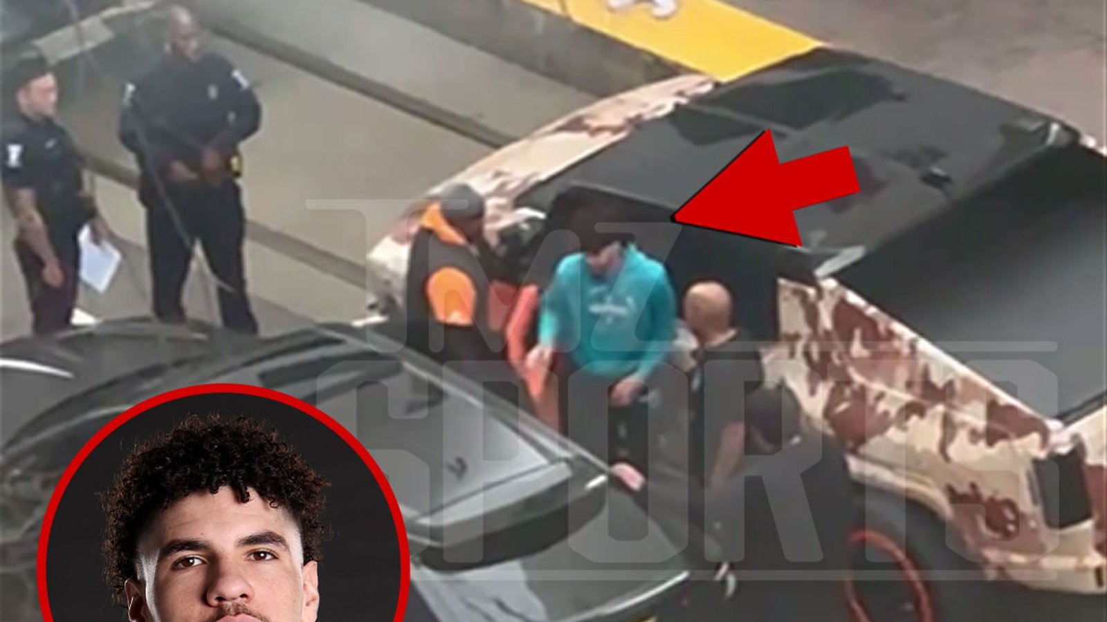 LaMelo Ball parece haberse sumergido en un Lamborghini después de un accidente automovilístico en Charlotte