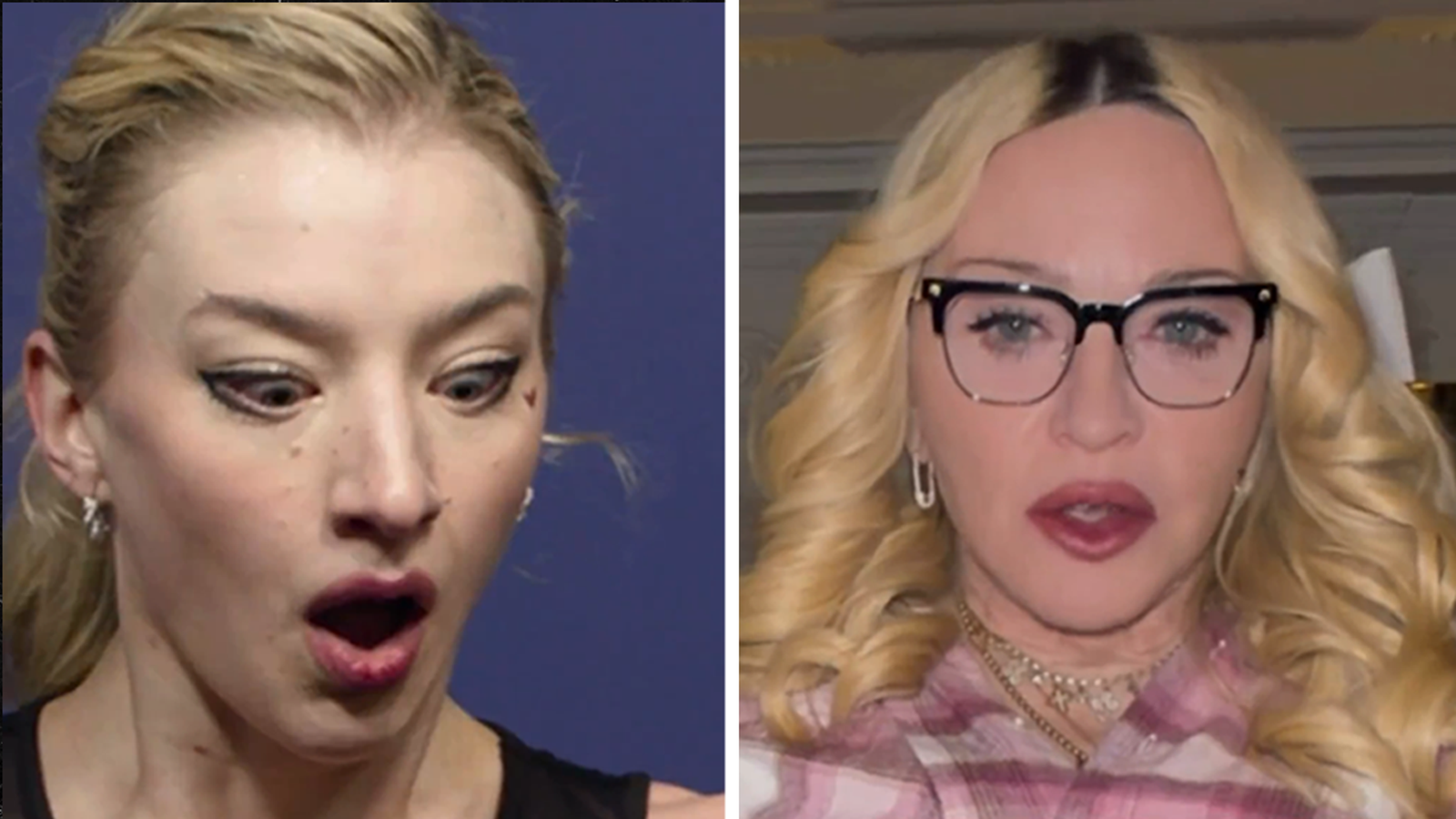 Madonna sorprendió a la patinadora Amber Glenn con un mensaje en vídeo en los Juegos Olímpicos de Invierno