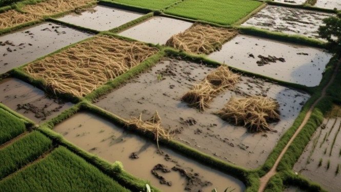 El gobierno presupuestó 336 mil millones de IDR para la rehabilitación de los arrozales afectados por las inundaciones de Sumatra.