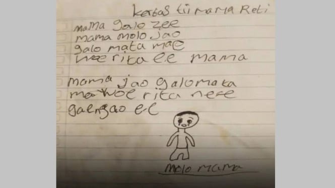 El contenido de la carta de un estudiante de primaria colgada en Ngada NTT te conmoverá, adiós a la madre «Déjame ir»