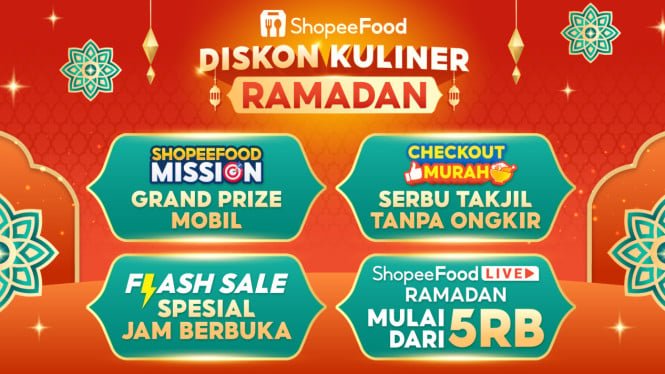 ShopeeFood ofrece descuentos y atractivas promociones en platos de Ramadán todos los días del mes.