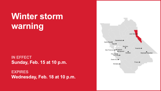 Una advertencia de tormenta invernal está activa de domingo a miércoles para el área metropolitana de Lake Tahoe – The Mercury News
