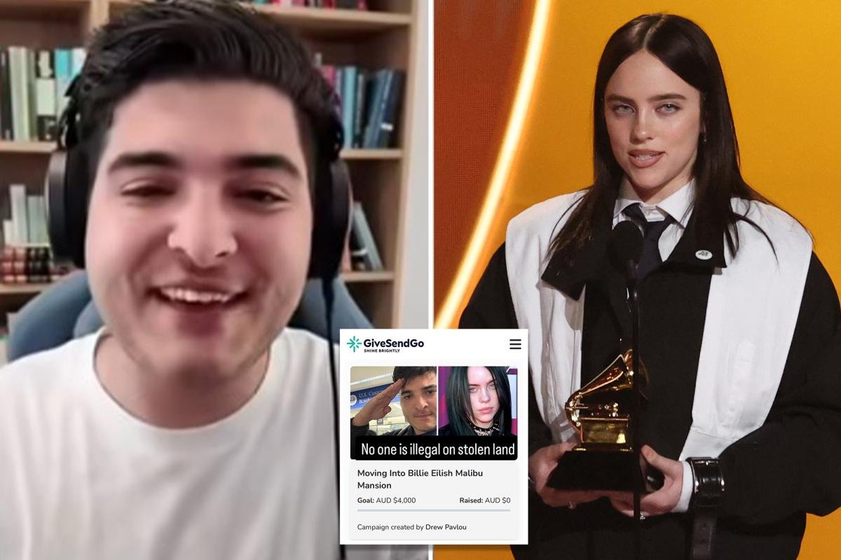 El activista australiano Drew Pavlo lanza una campaña para mudarse a la mansión de Billie Eilish en Los Ángeles después de la perorata de los Grammy sobre «tierras robadas»