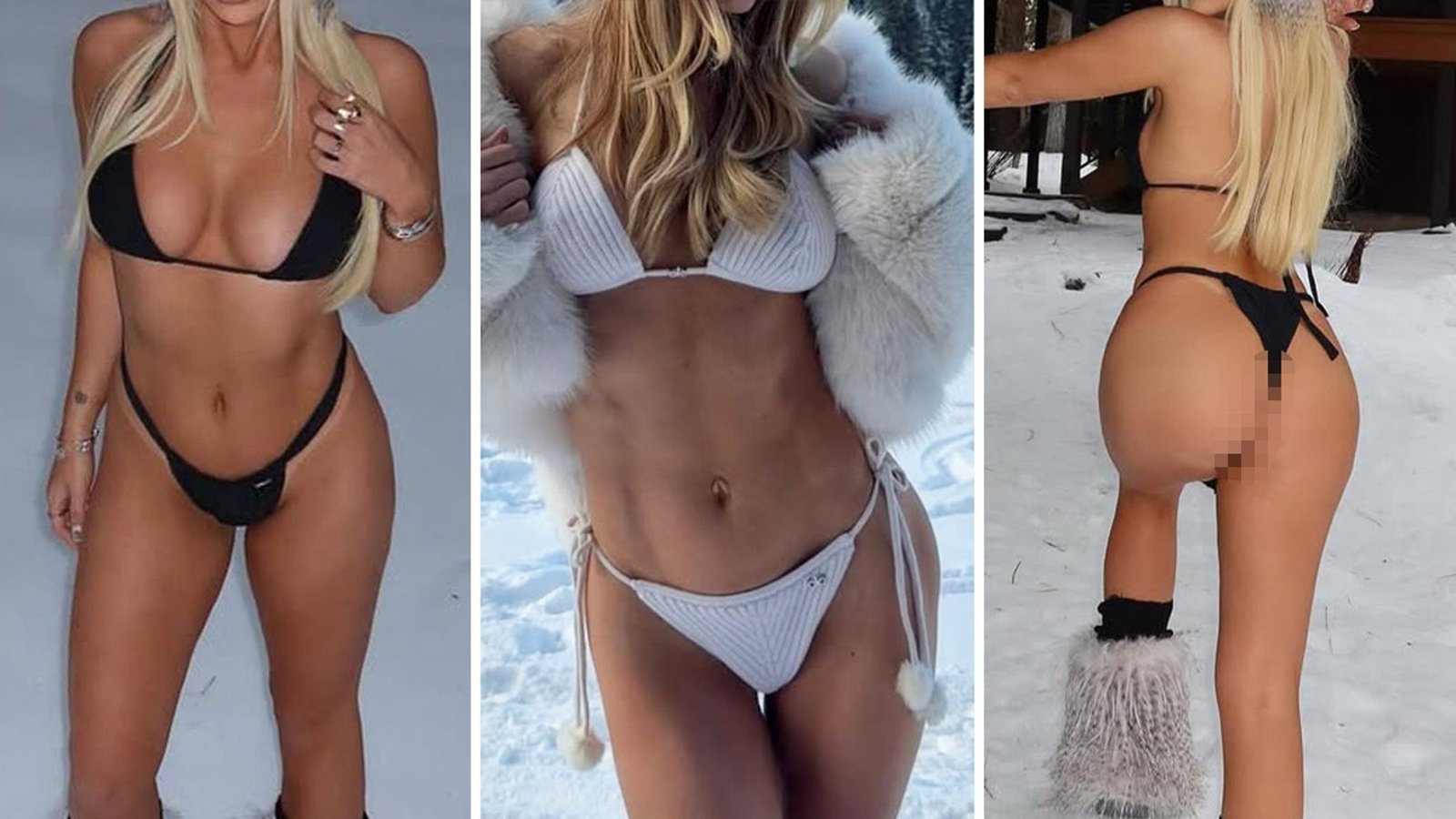 ¡Adivina quiénes son las chicas calientes en la fría nieve!