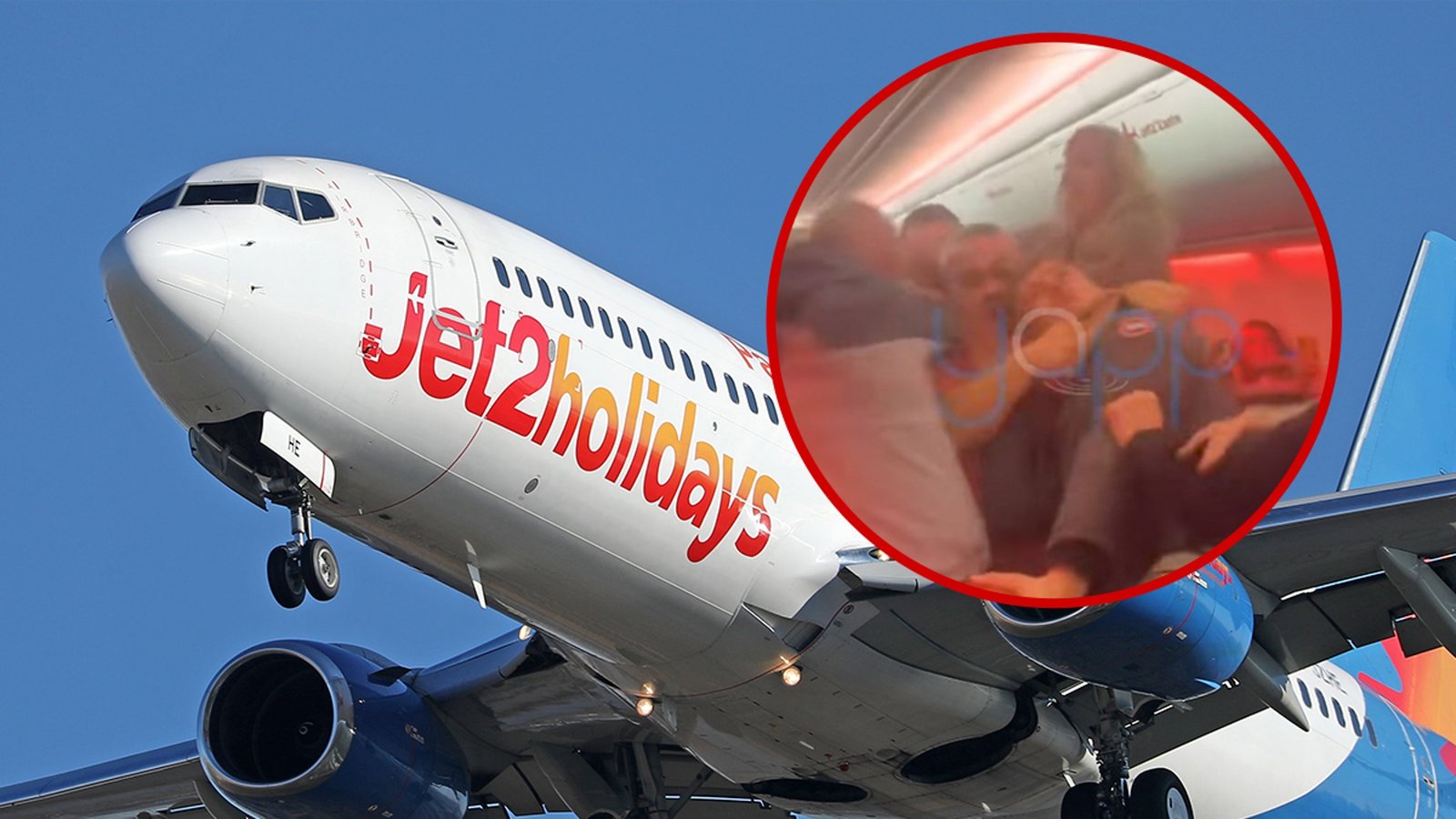 Pasajeros suspendidos de por vida tras una loca pelea en un vuelo de Jet2, ver vídeo