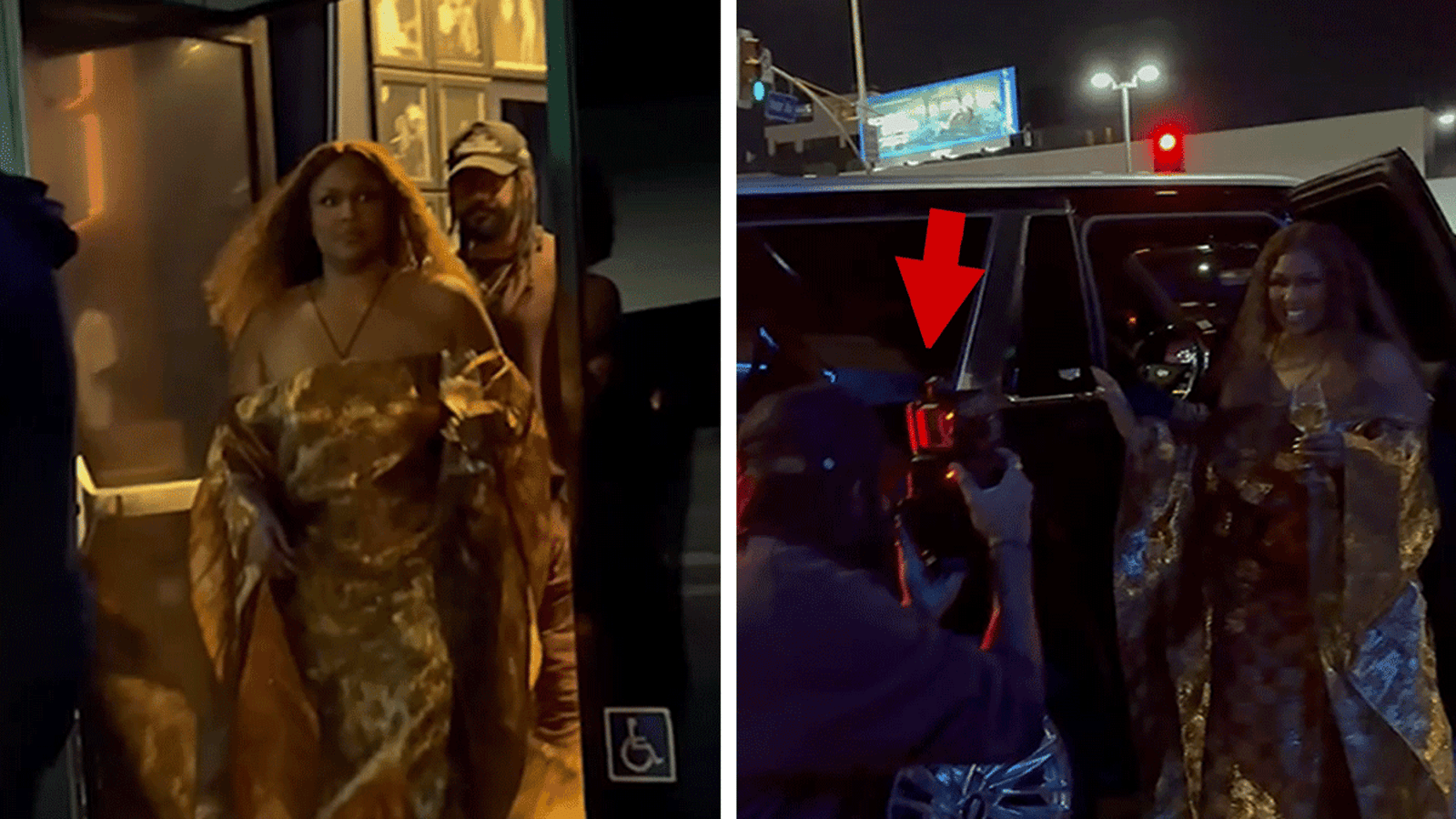 El novio de Lizzo, Mike Wright, agarró la cámara de Pop y le tomó fotografías.