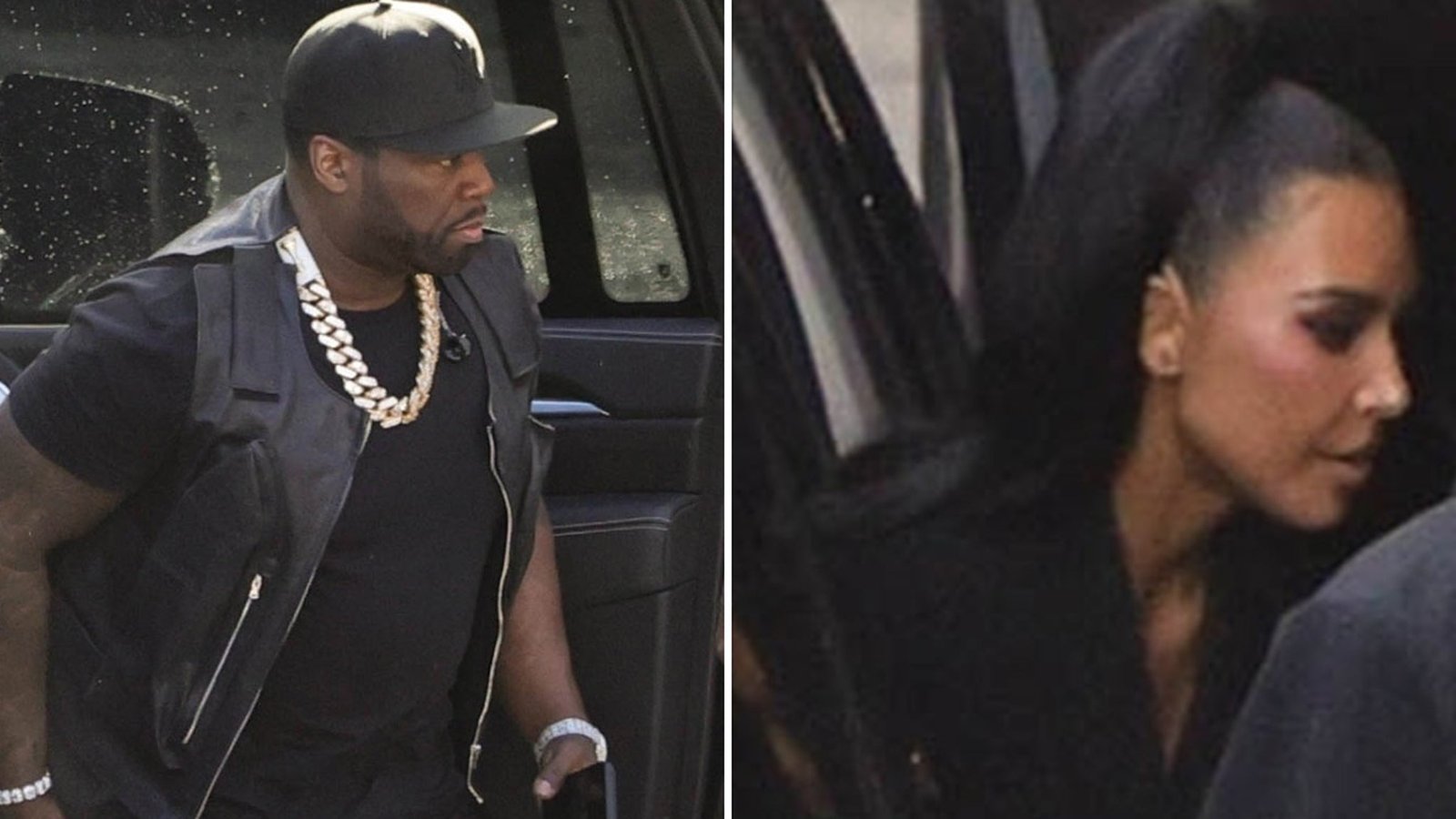 Kim Kardashian, 50 Cent en el set de la película de Netflix de Eva Longoria ‘La quinta rueda’