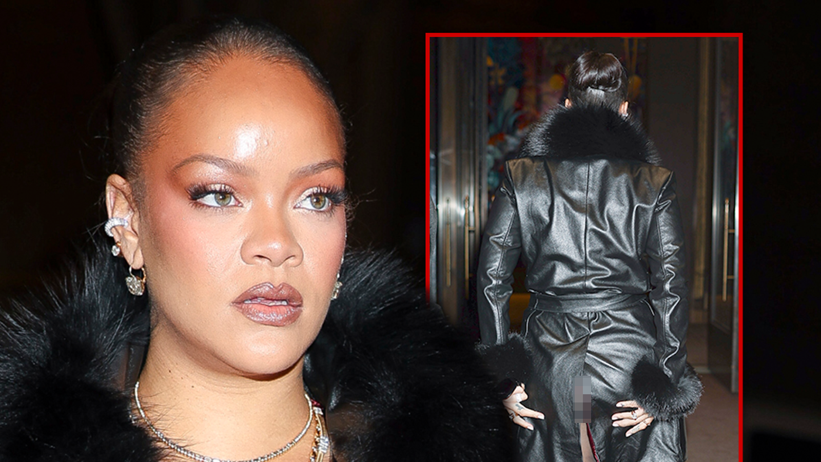 Rihanna se quema accidentalmente el trasero mientras entraba al desfile de modas de A$AP Rocky