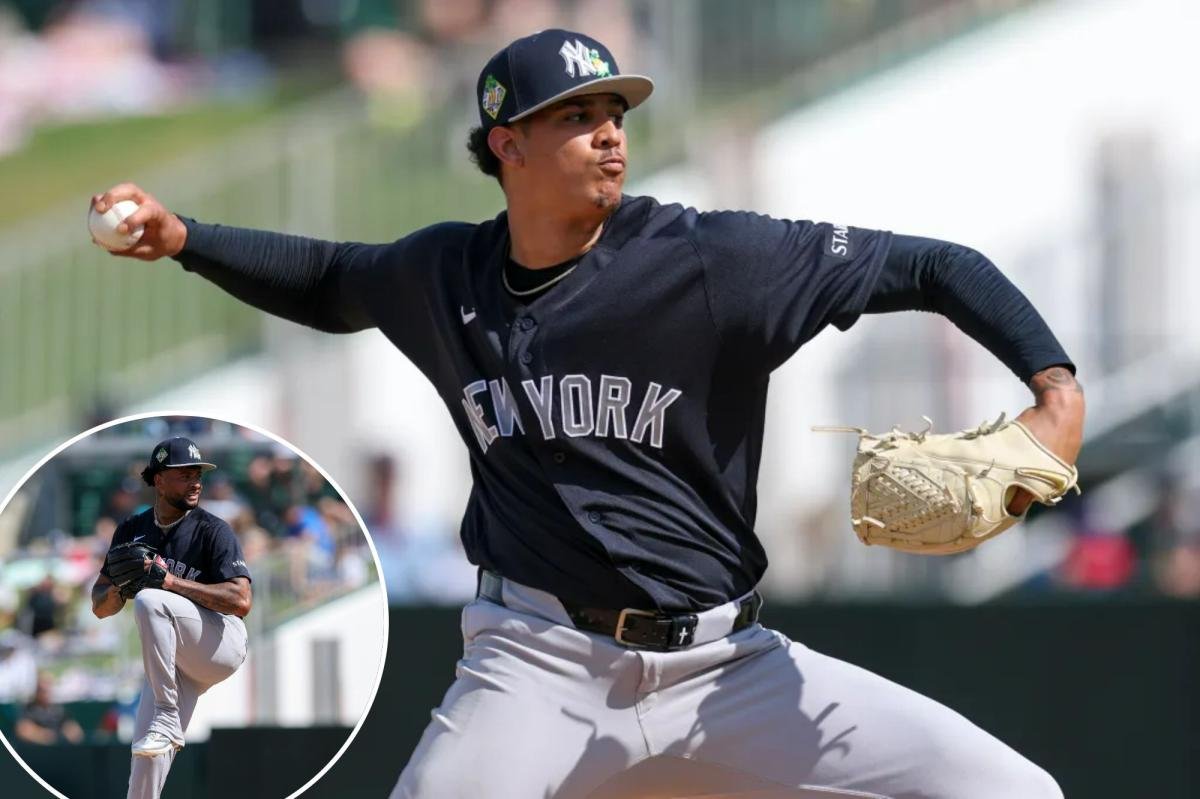 Carlos LaGrange de los Yankees se sorprendió después de que Lewis Gill aplastara la salida.