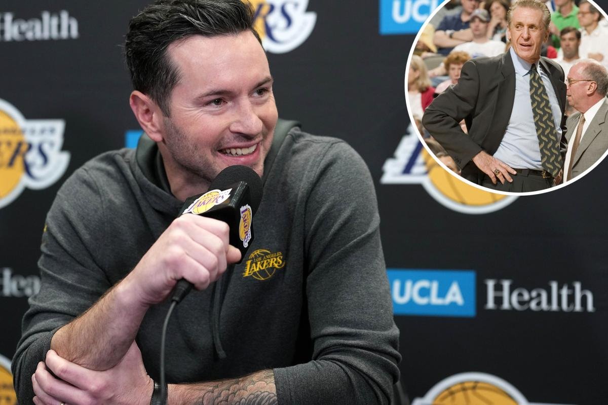 JJ Redick de los Lakers muestra rasgos similares al legendario entrenador Pat Riley