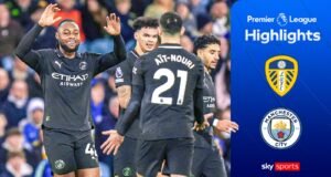 Man City acortó distancias con el líder de la liga, el Arsenal, al vencer al Leeds