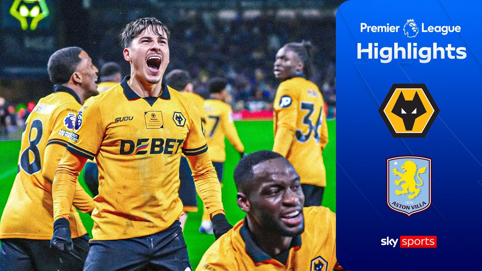 Drama tardío cuando los Wolves aturden al Aston Villa en el derbi de West Midlands