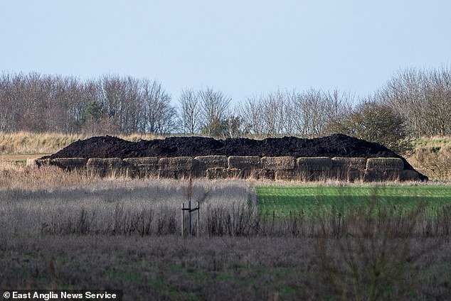 Se ha arrojado una enorme pila de estiércol maloliente a sólo 200 metros de la nueva casa de Andrew en Sandringham.