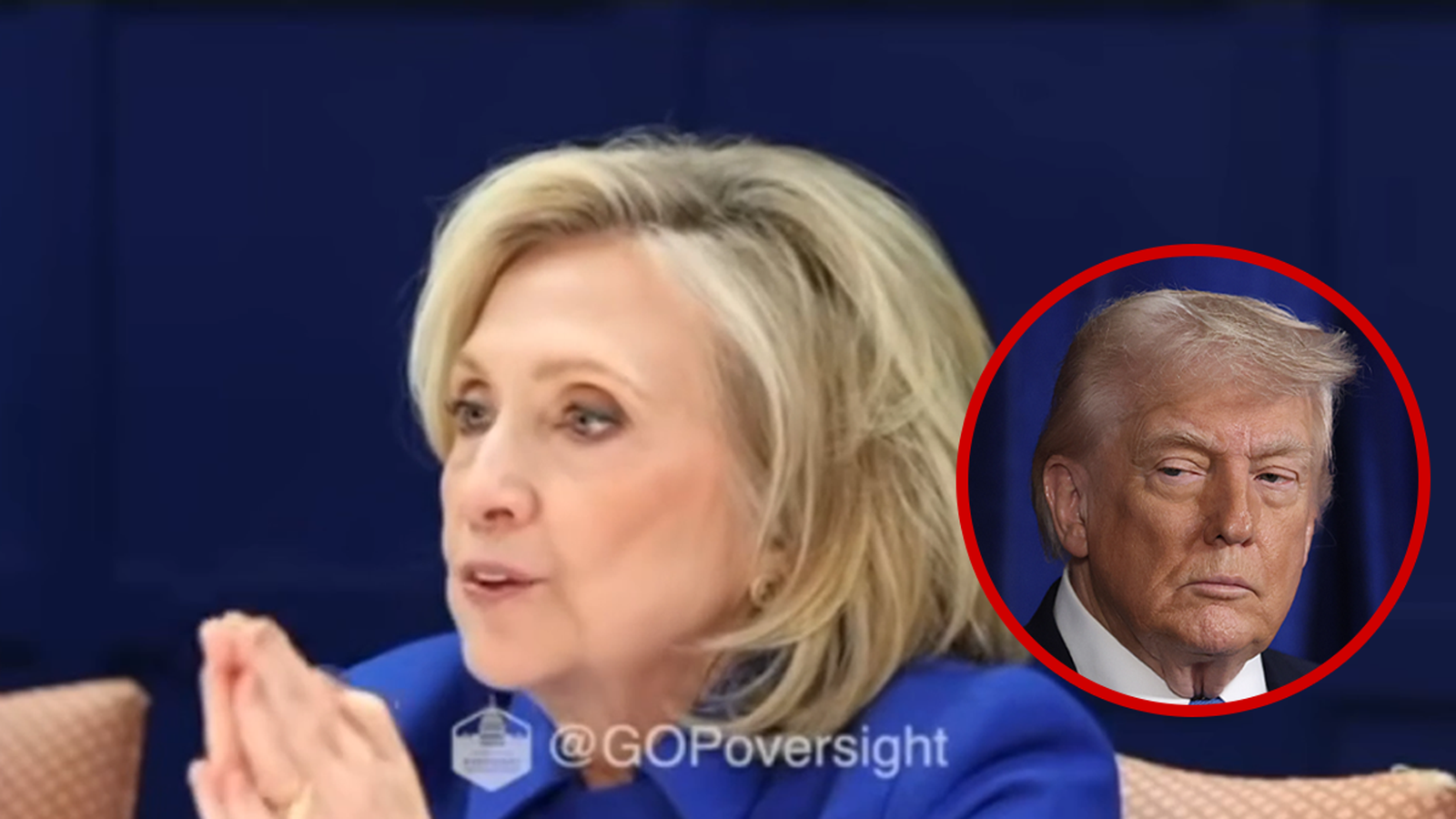 Hillary Clinton señaló con el dedo a Donald Trump en la declaración de Epstein
