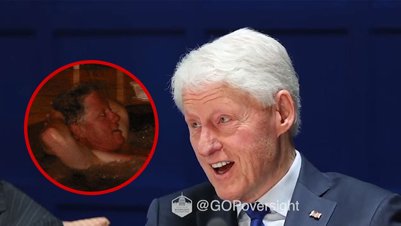 Bill Clinton describe una foto viral de un jacuzzi durante la declaración de Epstein
