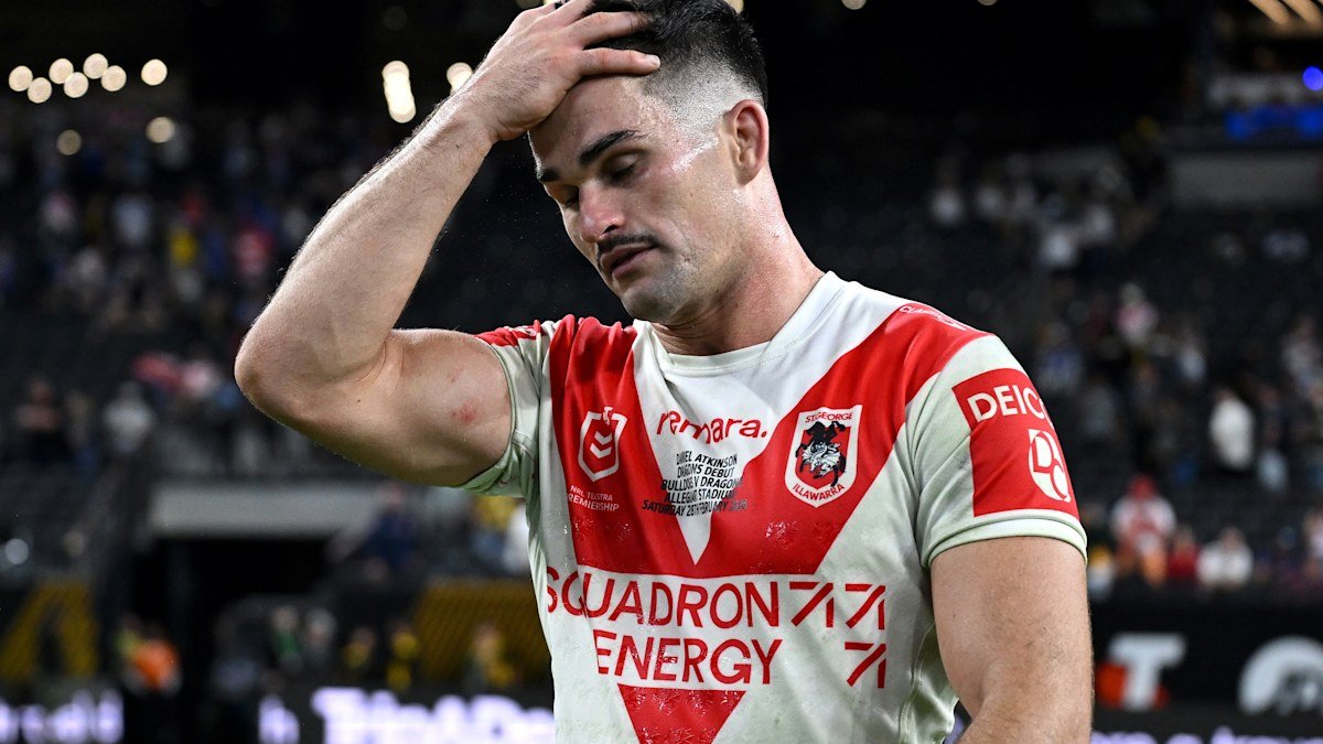 NRL News 2026: el corredor de los Dragons, Daniel Atkinson, cierra la derrota de Las Vegas contra los Bulldogs