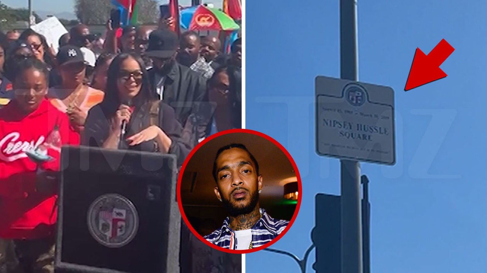El emotivo homenaje de Lauren London a Nipsey Hussle le dedica la intersección de Los Ángeles