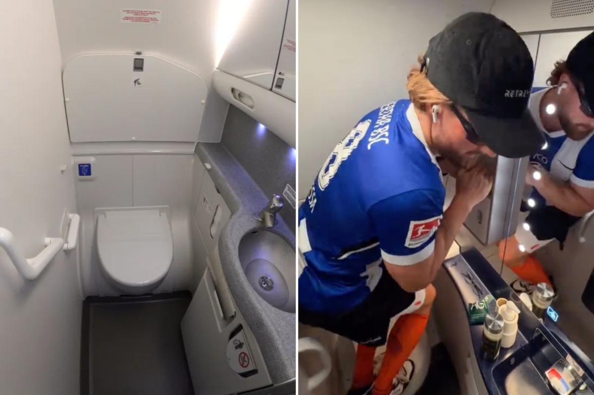 Runner acapara el baño del avión para hacer esto en el vuelo de 11 horas